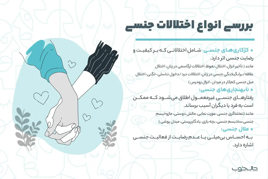 انواع اختلالات جنسی